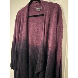Barefoot Dreams Calypso Ombre Purple Bamboo Chic Lite Knit Drap Cardigan S/M